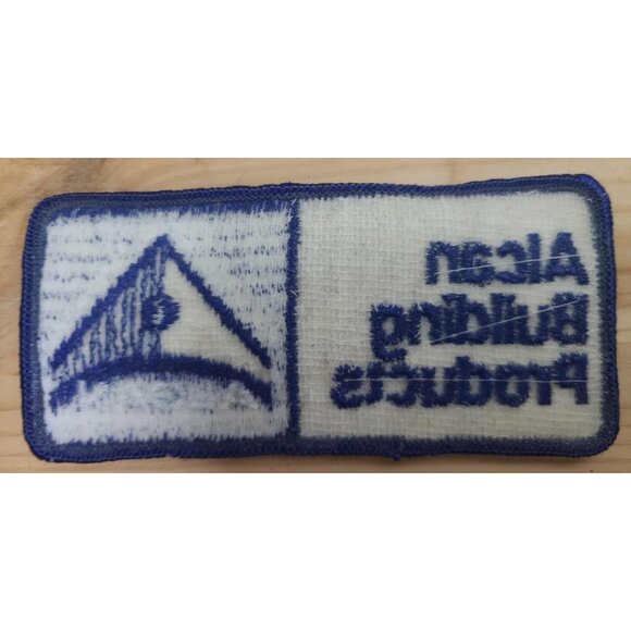 Alcan Building Products Patch Embroidered Logo Badge Blue White Vintage - Picture 2 of 2